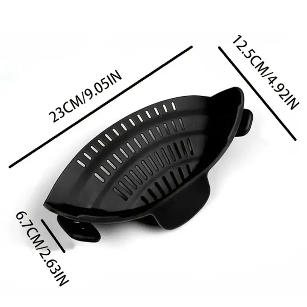 Dimensions de la passoire à clipser : 23 × 12,5 cm
