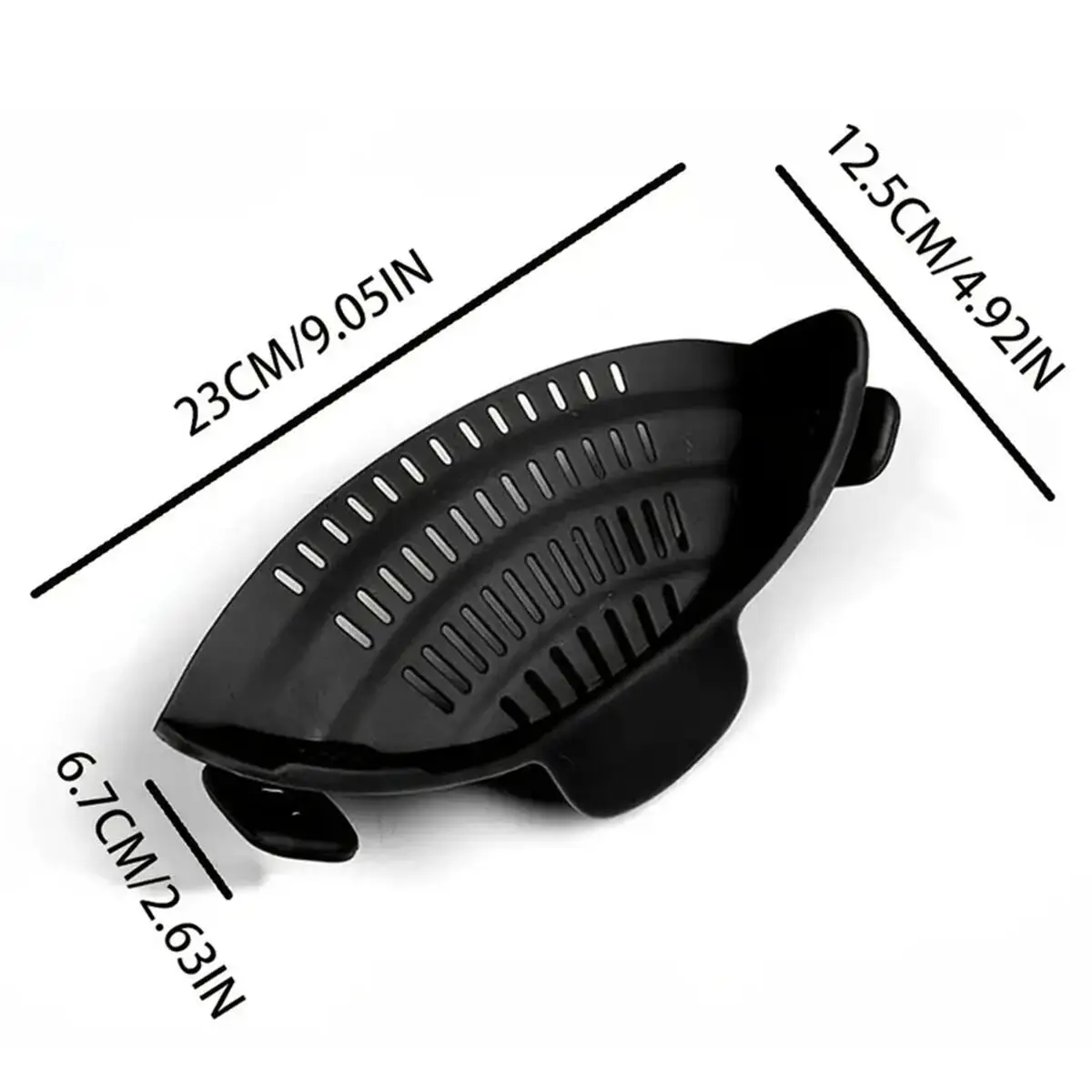Dimensions de la passoire à clipser : 23 × 12,5 cm