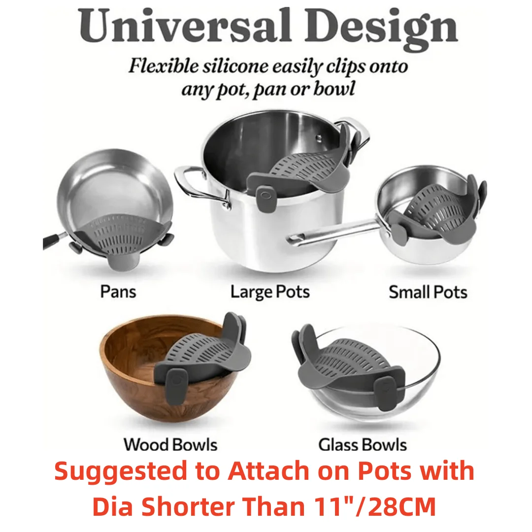 Passoire compatible casseroles, poêles et saladiers