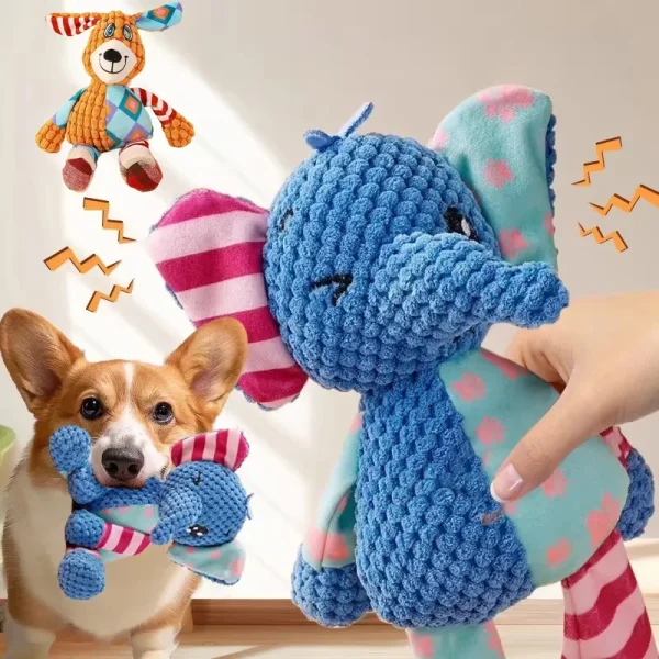 Peluche patchwork couineuse pour chien