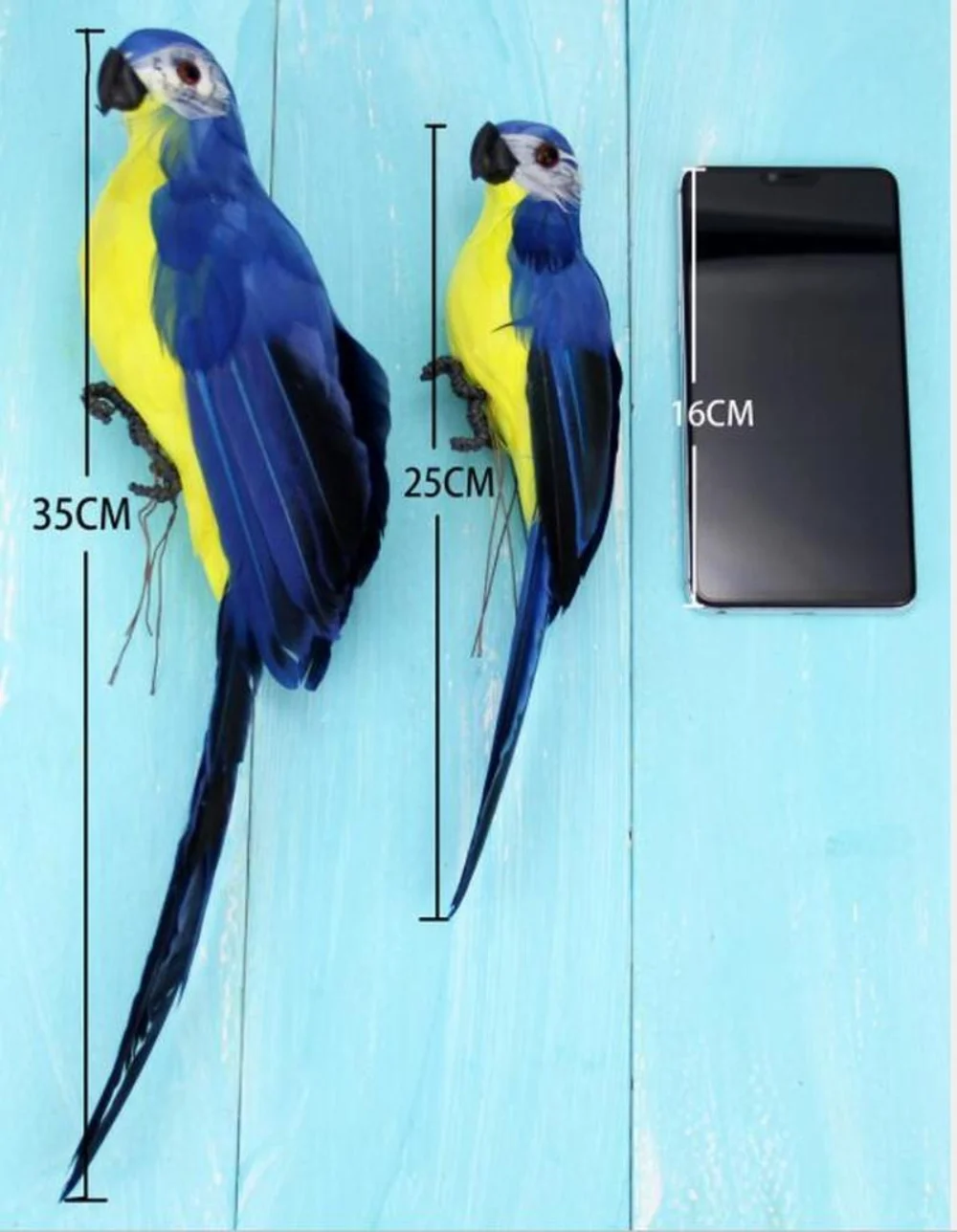 Perroquets de 25 et 35 cm