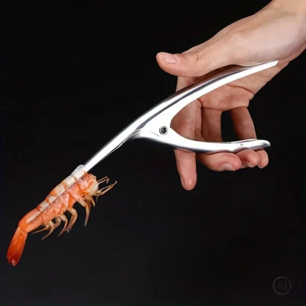 Pince à crevettes insérée dans la carapace