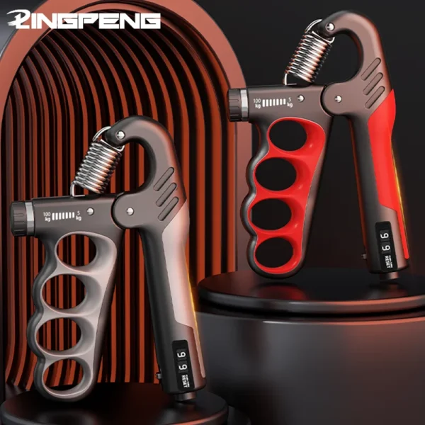 Pince de musculation à résistance réglable 5-100 kg avec compteur