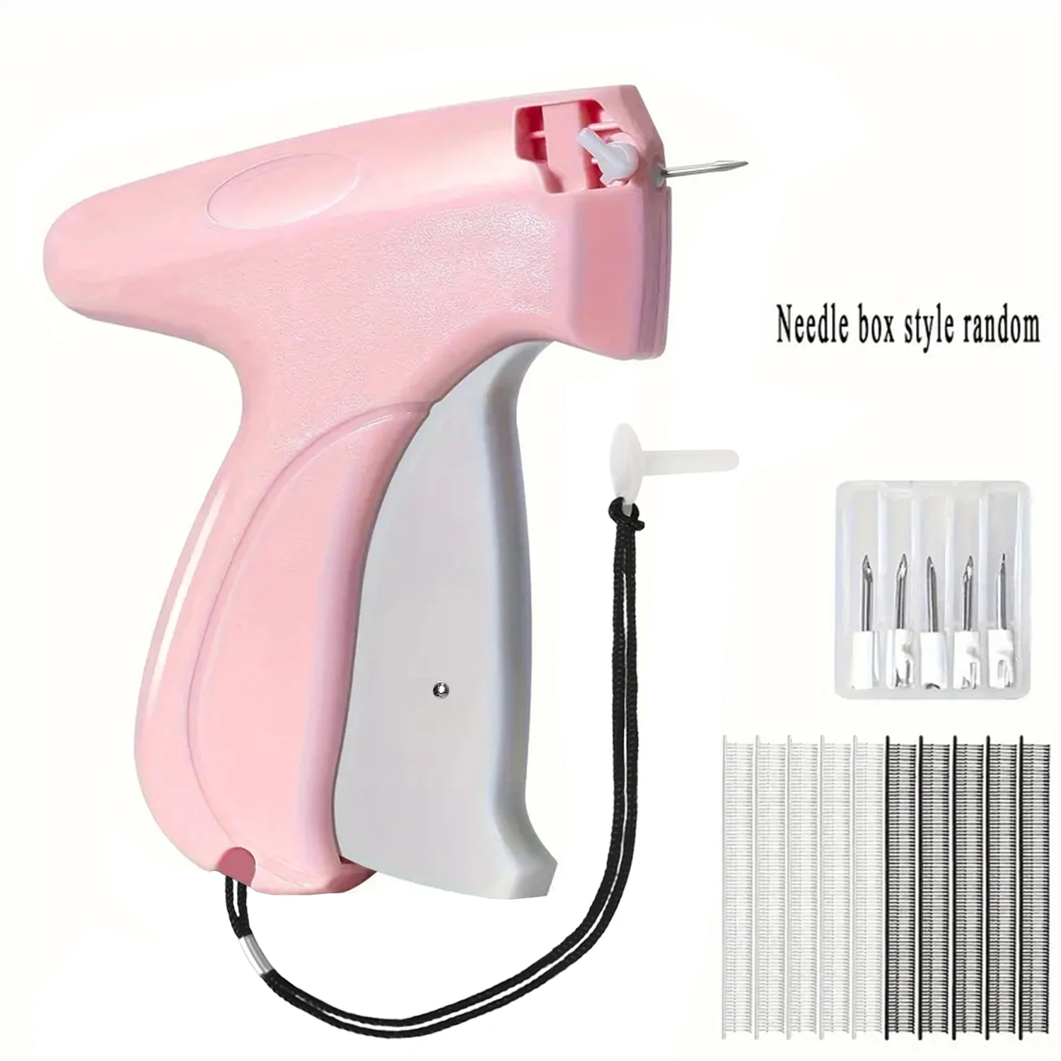 Pistolet à attaches rose et accessoires