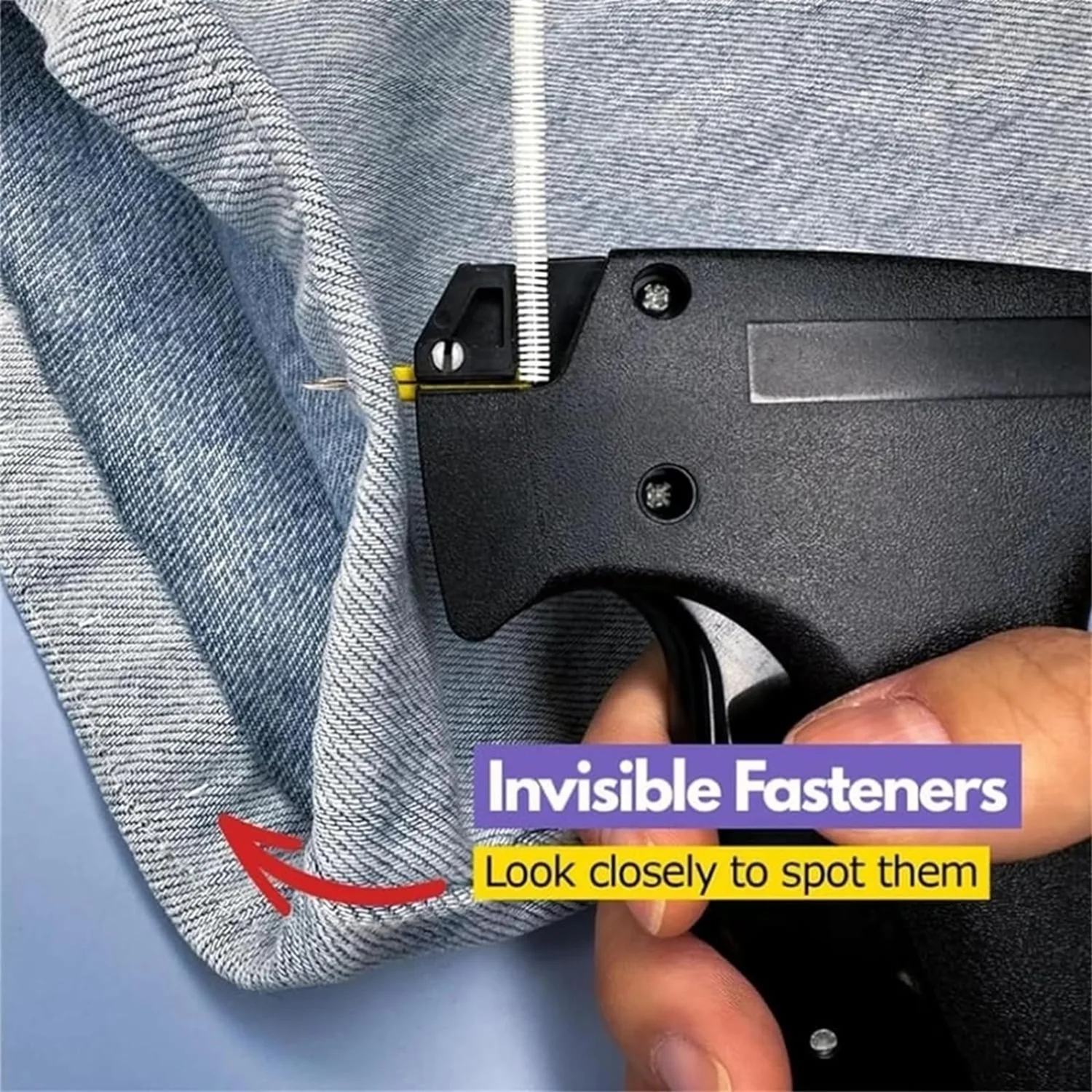 Attaches discrètes posées sur un vêtement