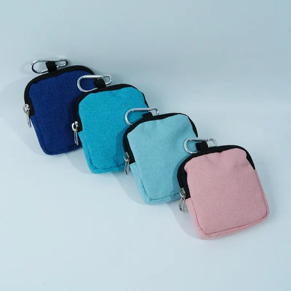 Pochette à friandises zippée avec mousqueton