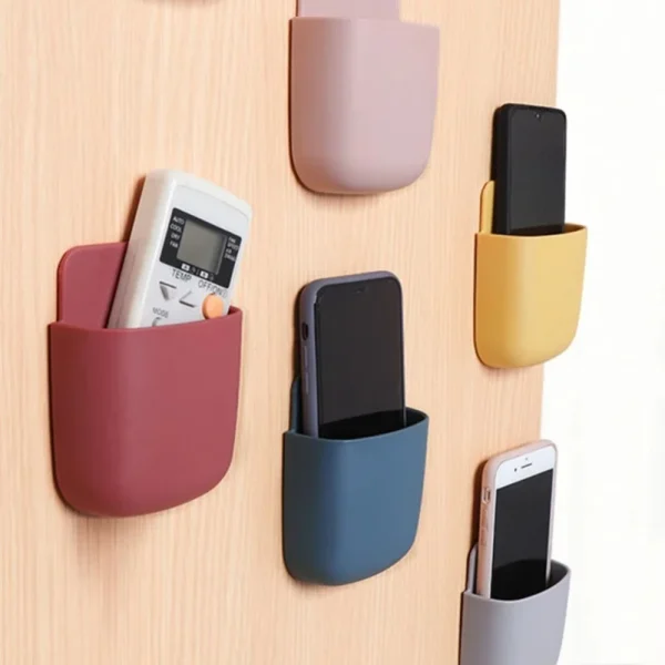 Pochette murale adhésive pour téléphone et télécommande