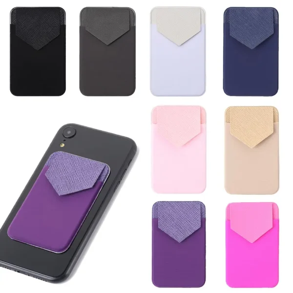 Porte-cartes adhésif à rabat pour téléphone