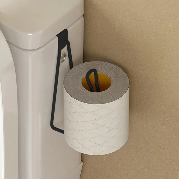 Porte-papier toilette à suspendre sur porte ou réservoir
