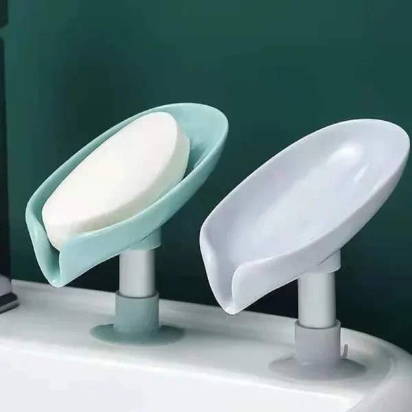 Porte-savon feuille auto-drainant à ventouse