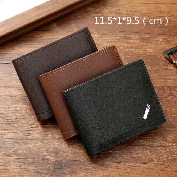 Portefeuille homme deux volets classique