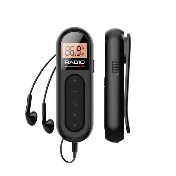 Radio FM de poche à clip ceinture