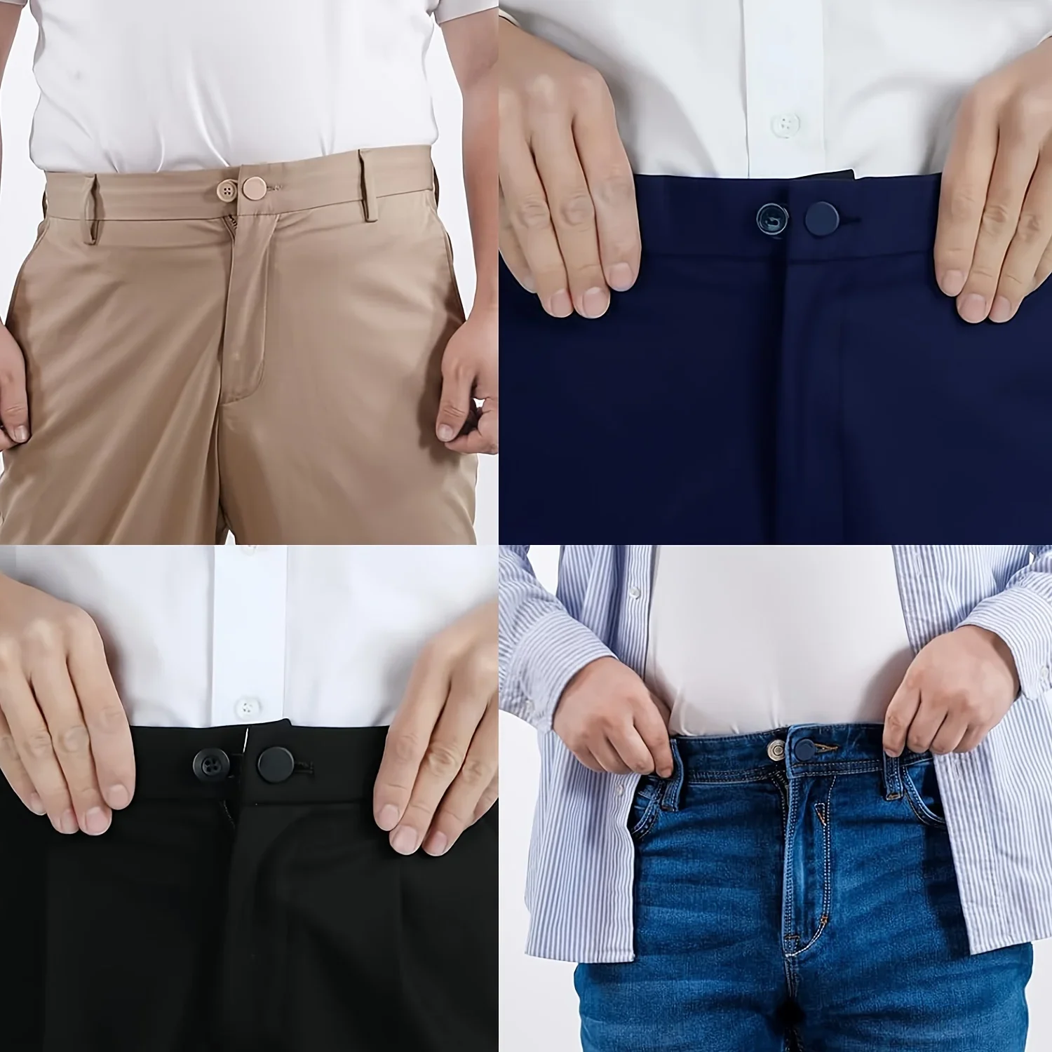 Pantalons agrandis avec les rallonges de bouton