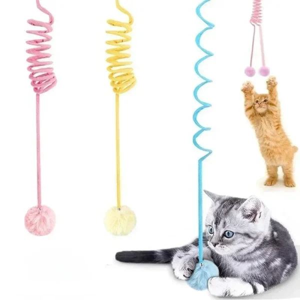 Ressort suspendu à pompon pour chat