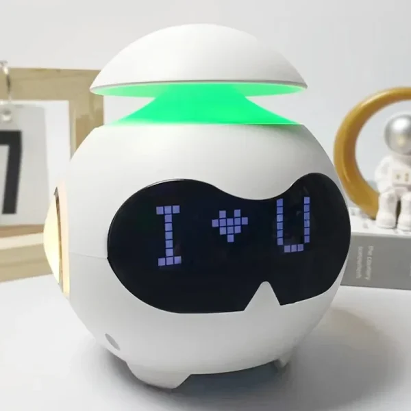 Réveil robot lumineux avec enceinte Bluetooth