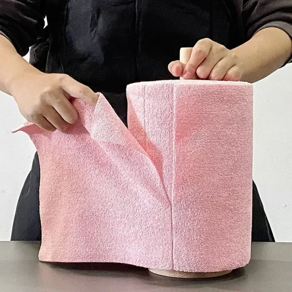 Rouleau de chiffons en microfibre réutilisables