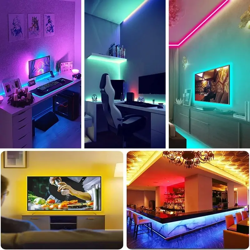 Ambiances : bureau de jeu, chambre, salon