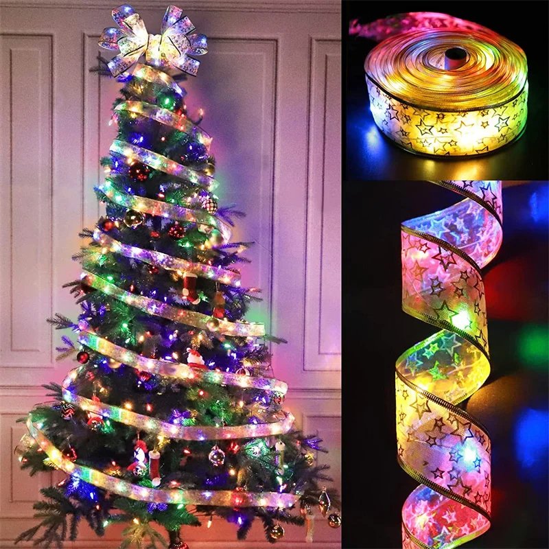 Ruban lumineux multicolore en spirale