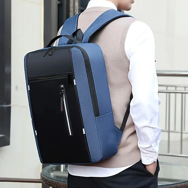 Sac bleu porté
