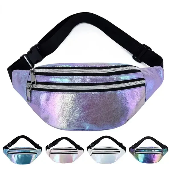 Sac banane holographique irisé