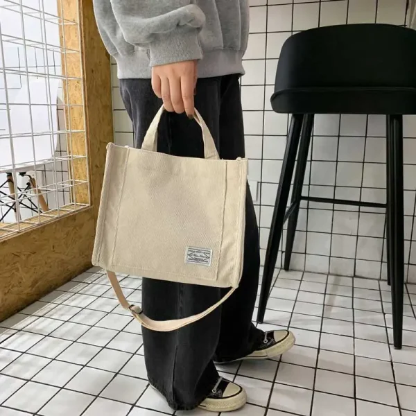 Sac beige porté
