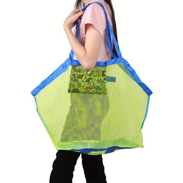 Sac de plage en filet pliable