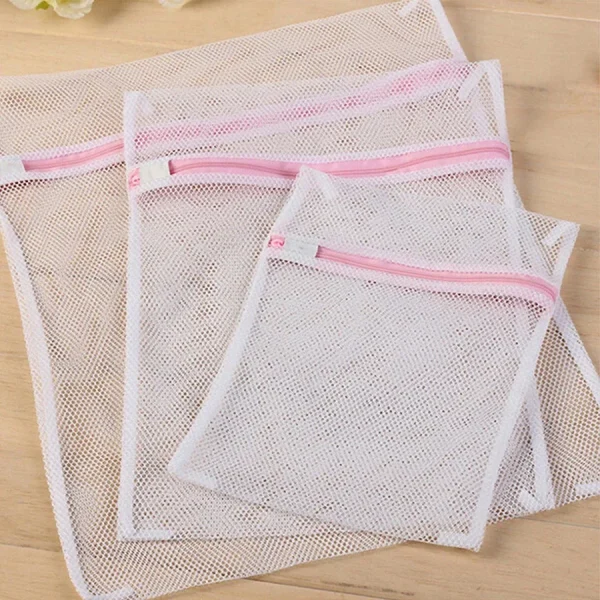 Sacs de lavage zippés, lot de 3 tailles