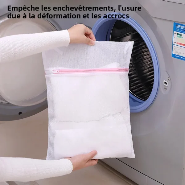 Sac glissé dans le lave-linge