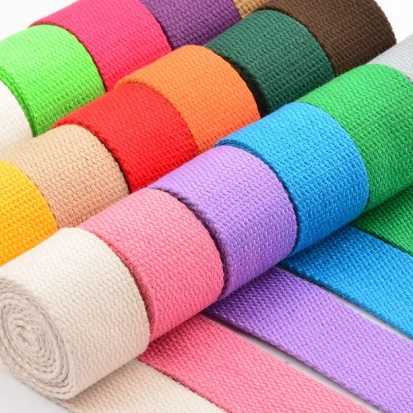 Sangle en toile de coton pour sac, 25 à 38 mm × 1,8 m