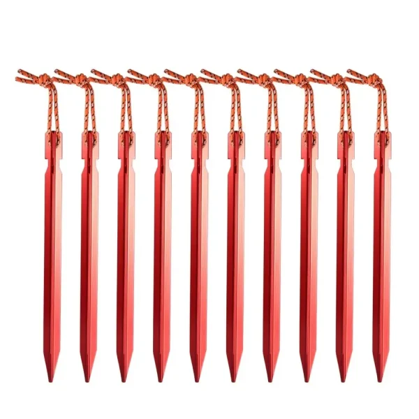 Sardines de tente en aluminium 18 cm, lot de 10