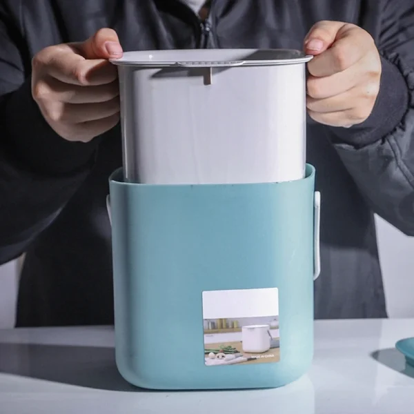 Seau à compost de cuisine à panier égouttoir