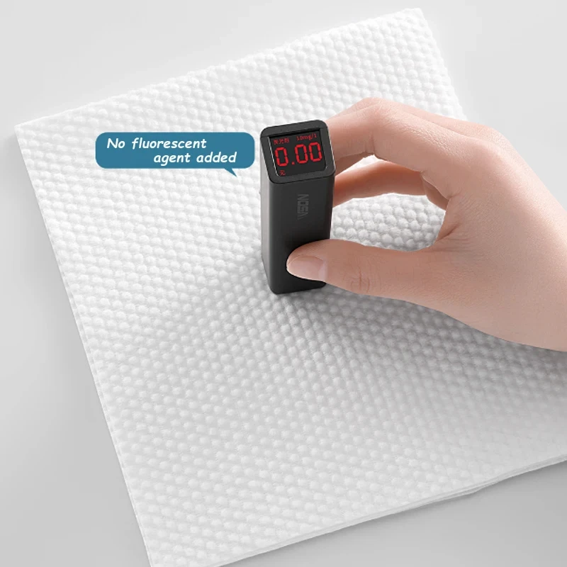 Test sans agent fluorescent sur la serviette
