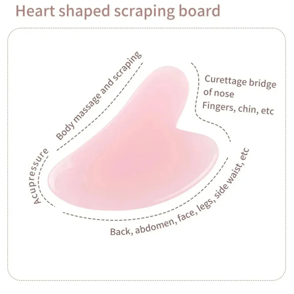 Zones d'utilisation de la plaque gua sha en cœur