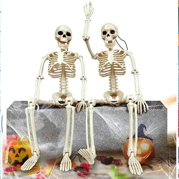 Squelette d'Halloween articulé, 40 cm