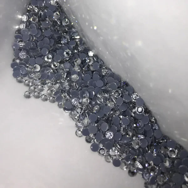 Strass cristal transparents dos gris