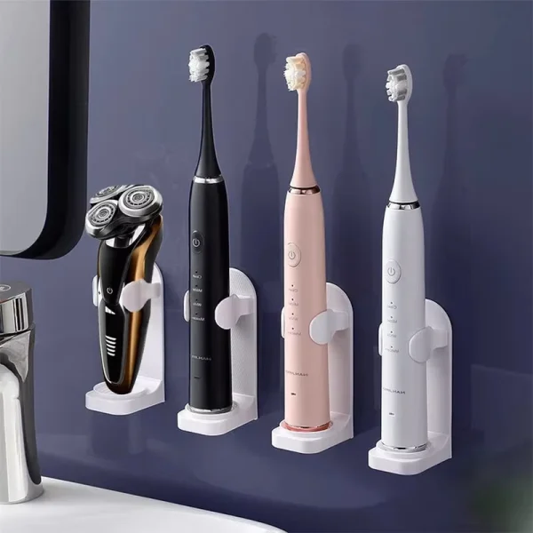 Support mural adhésif pour brosse à dents électrique