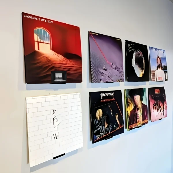 Support mural minimaliste pour vinyle