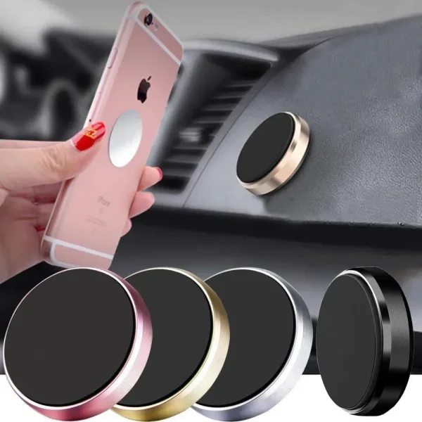 Supports magnétiques plats en quatre coloris avec un téléphone