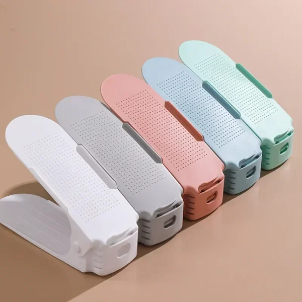Supports à chaussures superposables réglables, lot de 10