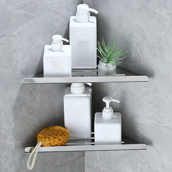 Tablette d'angle de douche en inox 304