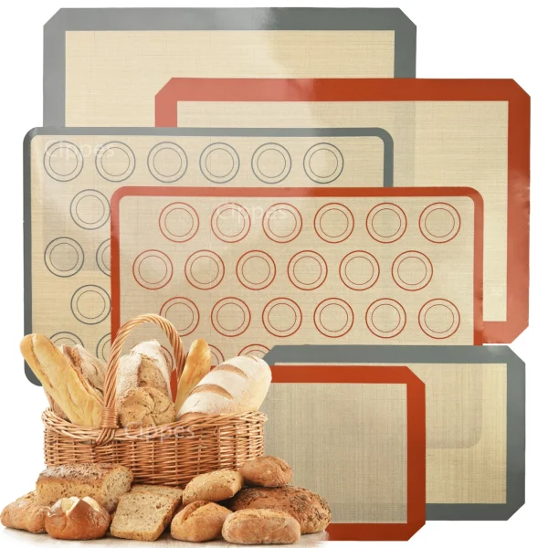 Tapis de cuisson en silicone fin 0,4 mm, 30 à 42 cm