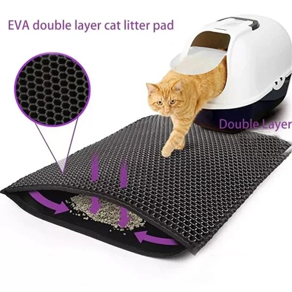 Tapis de litière double couche à alvéoles