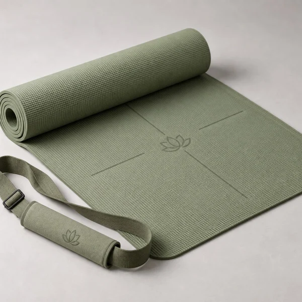 Tapis de yoga antidérapant vert sauge