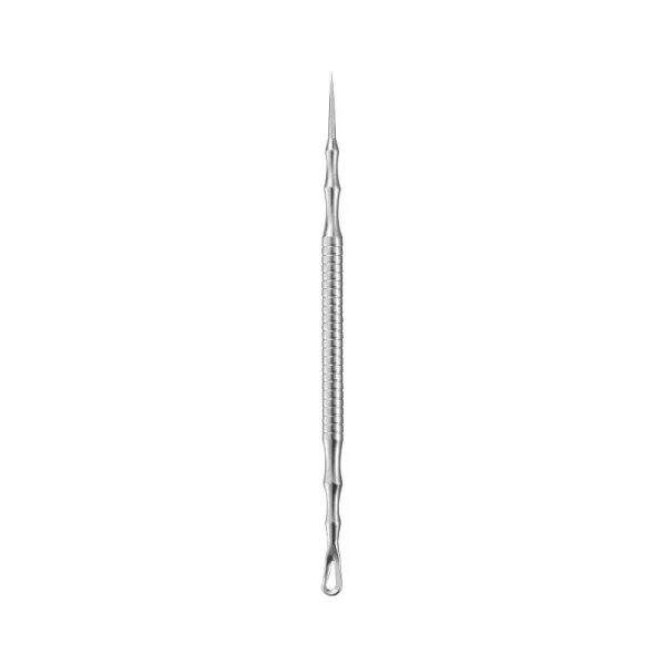 Tire-comédon double embout en acier inoxydable – aiguille fine et boucle
