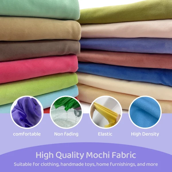Tissu Minky velours extensible 50 × 50 cm, 40 coloris