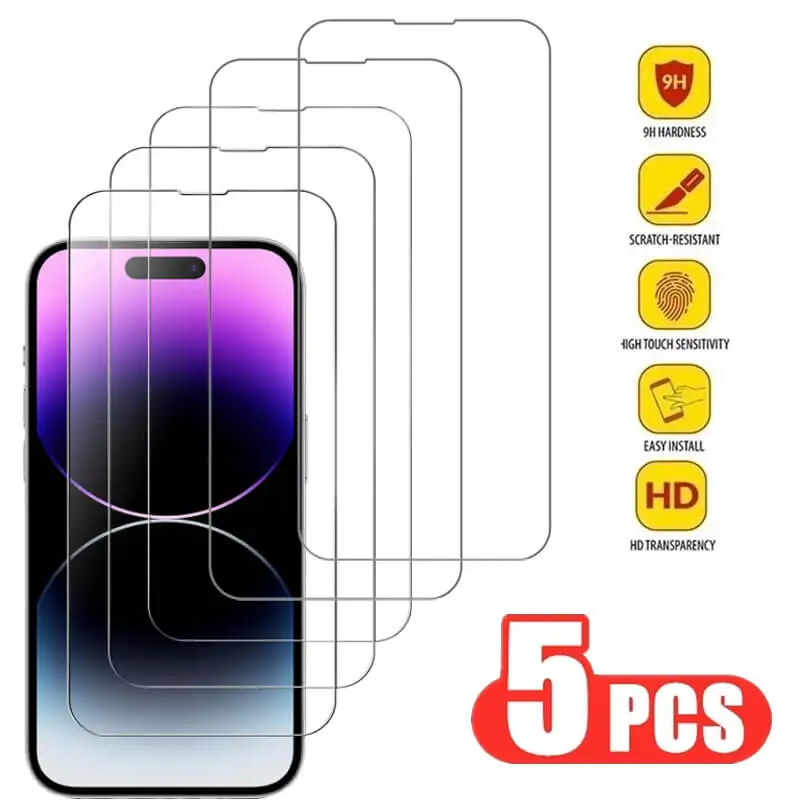 Lot de 5 verres trempés pour iPhone