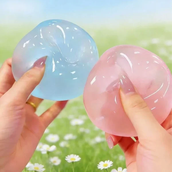 Balle anti-stress translucide à rebond lent