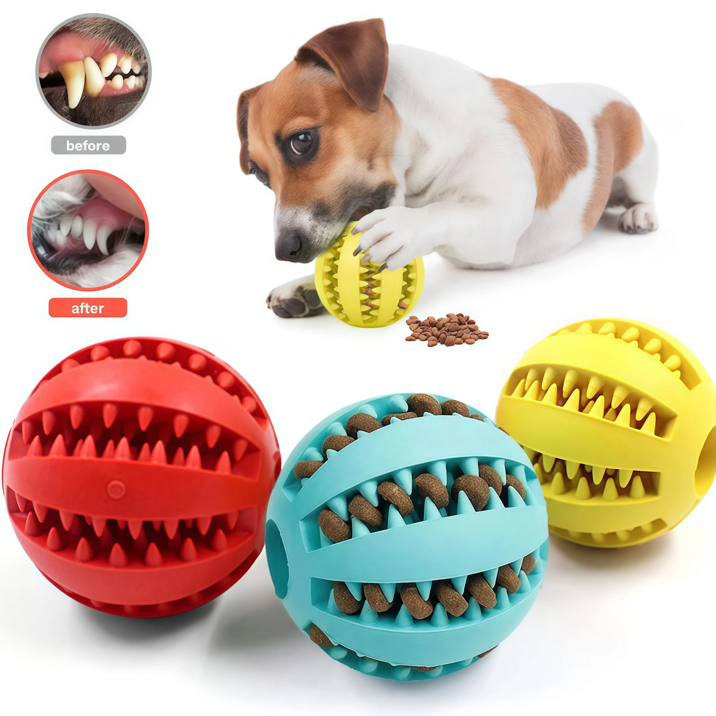 Balle dentaire distributrice de friandises