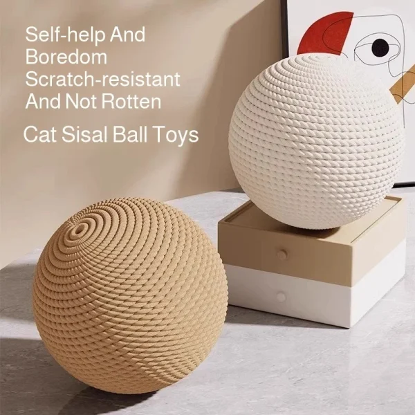 Balle en sisal pour chat : détail