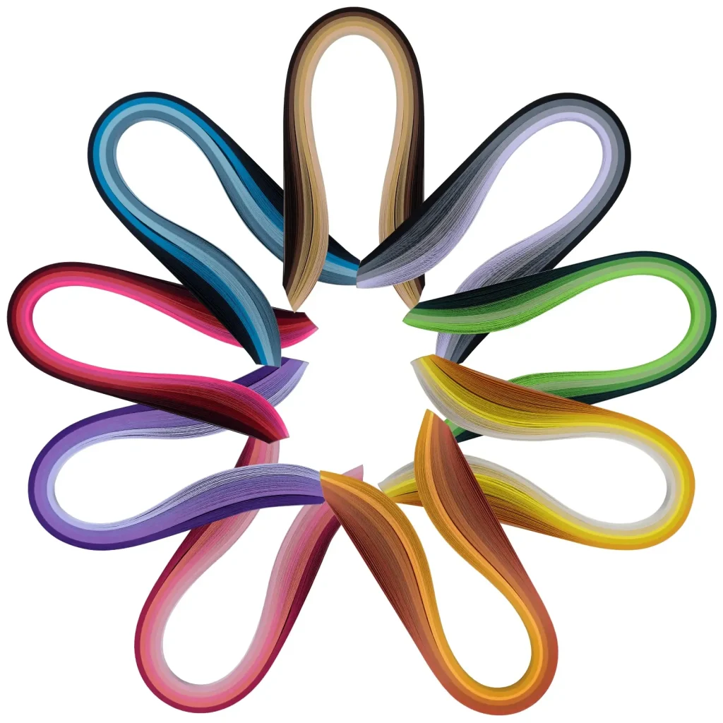Bandes de papier quilling, 900 pièces : détail